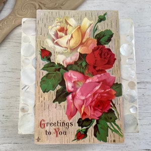 Cartes postales, Éphémère, Roses, Antiquités, Salutations à vous
