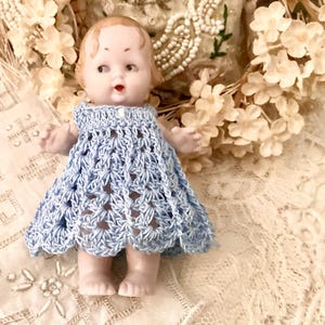 Rare Antique German Bisque Doll Miniature Hertwig 1920's With