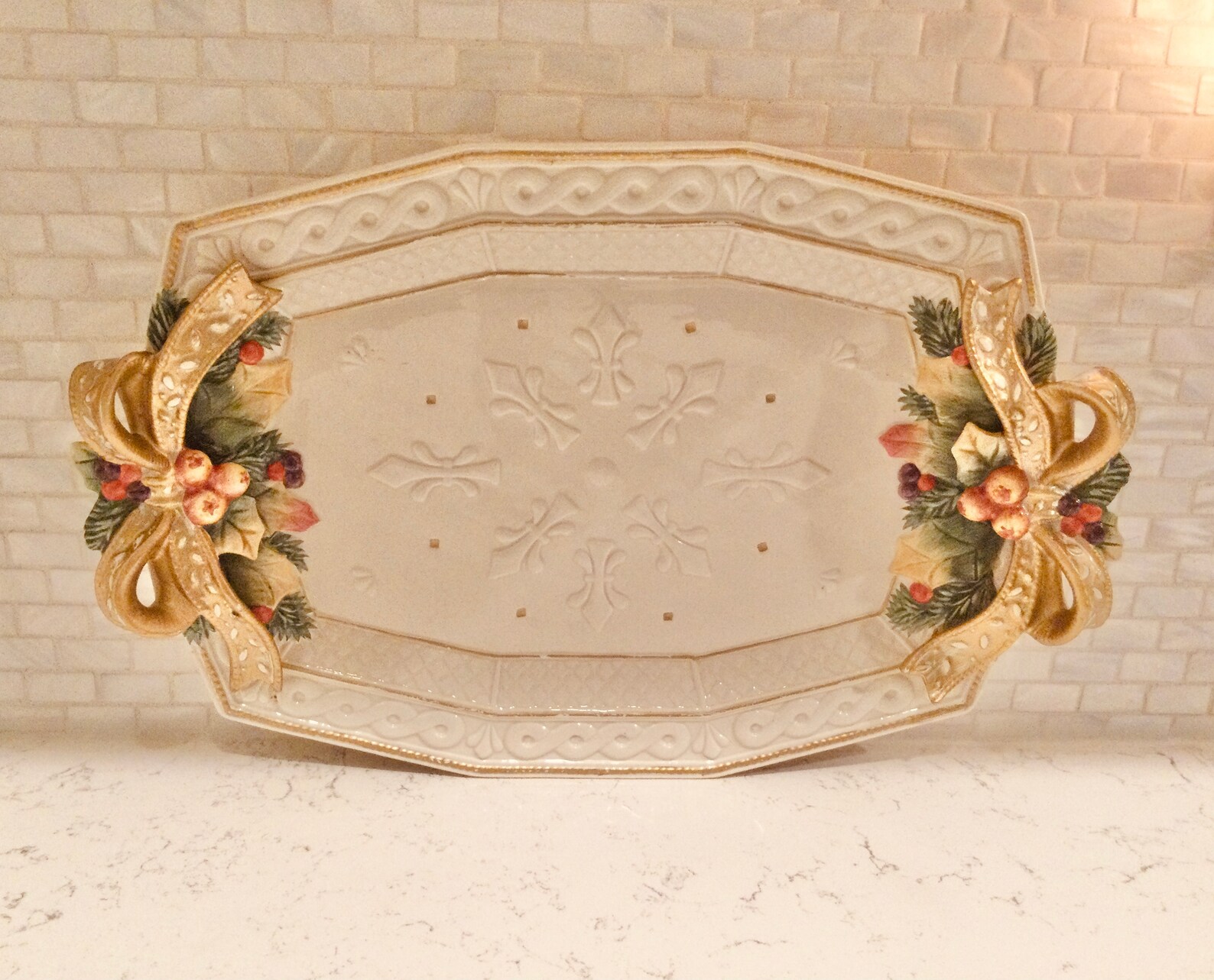 Fitz and Floyd Enchanted Christmas Holiday Platter Serving Etsy