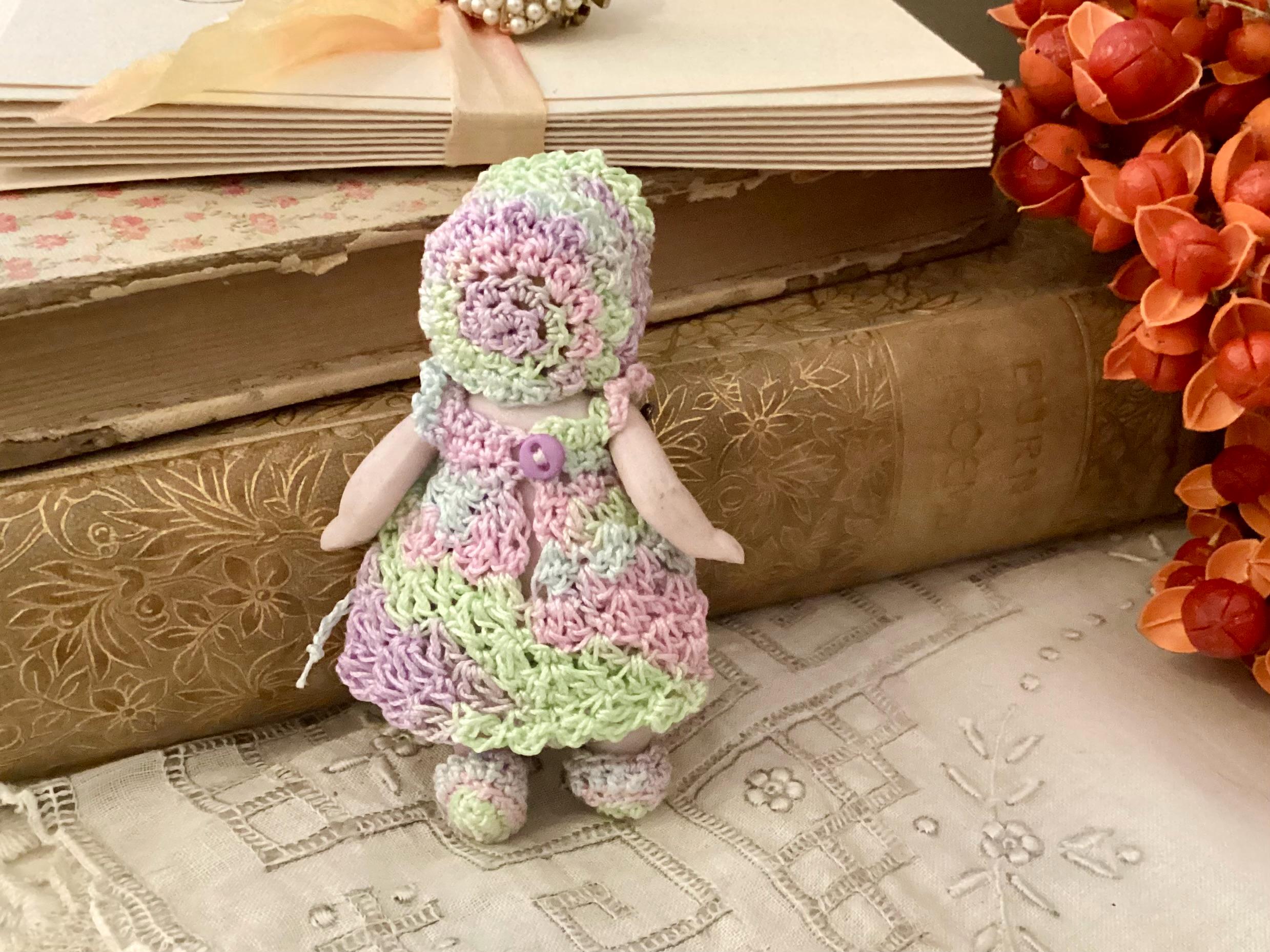 German Antique Bisque Hertwig Candy Baby Doll 2 3/4 Inches With