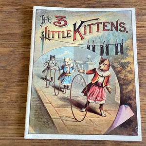 Antique The Three Little Kittens Booklet Vintage Book