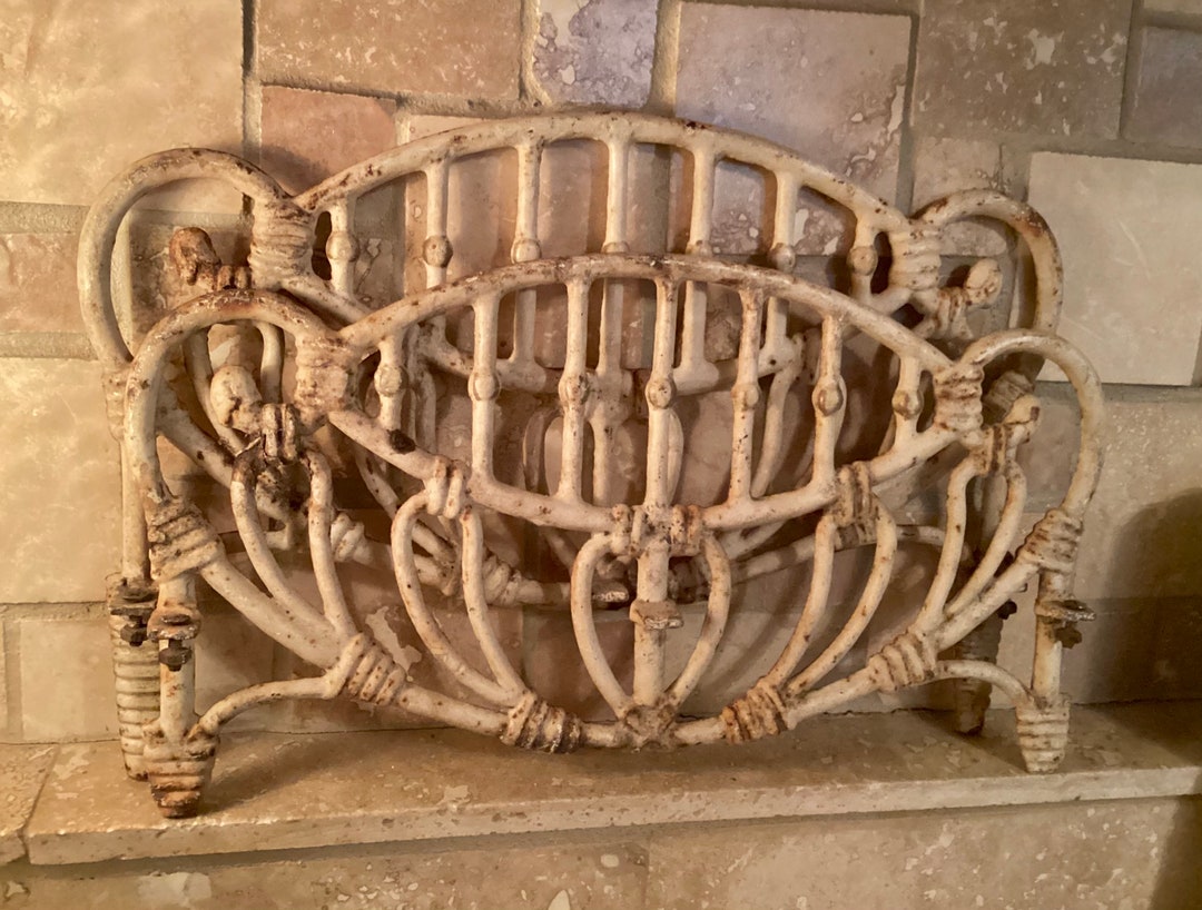 Antique Cast Wrought Iron Doll Bed, Rusty, Old Etsy