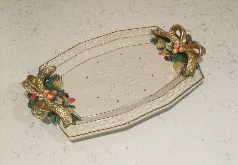 Fitz and Floyd Enchanted Holiday Platter Serving Tray with Etsy