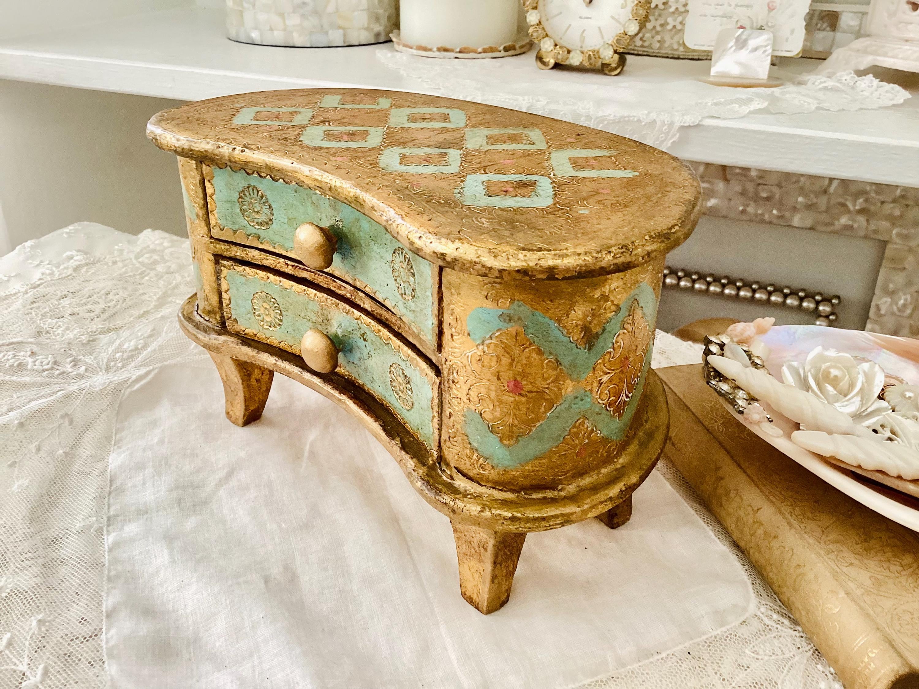 ヴィンテージ イタリア フィレンツェ チェスト、ジュエリー - ゴールド