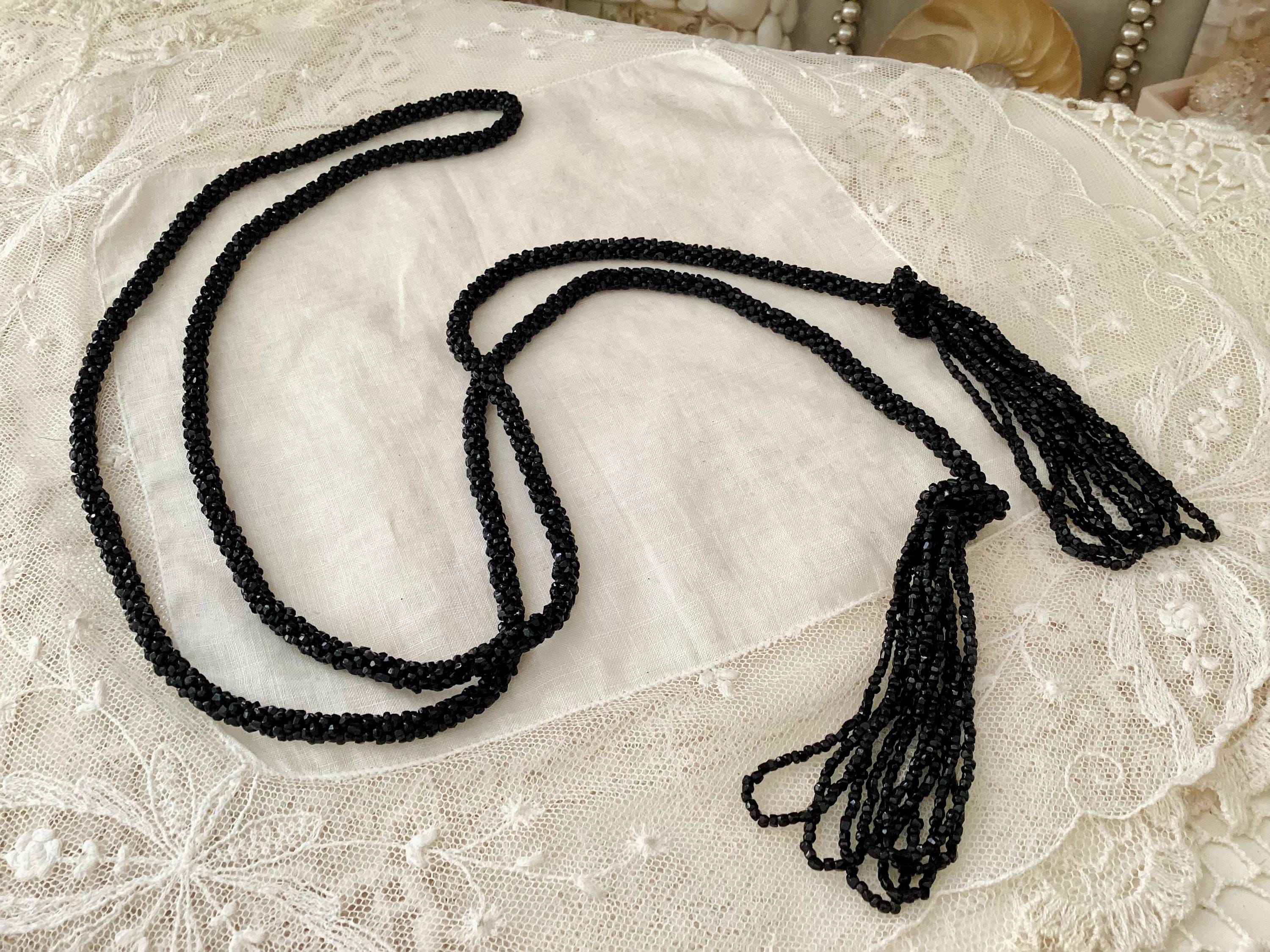 Antique Beaded Tassel Rope Necklace Sash Belt for Gatsby  display picture 3
