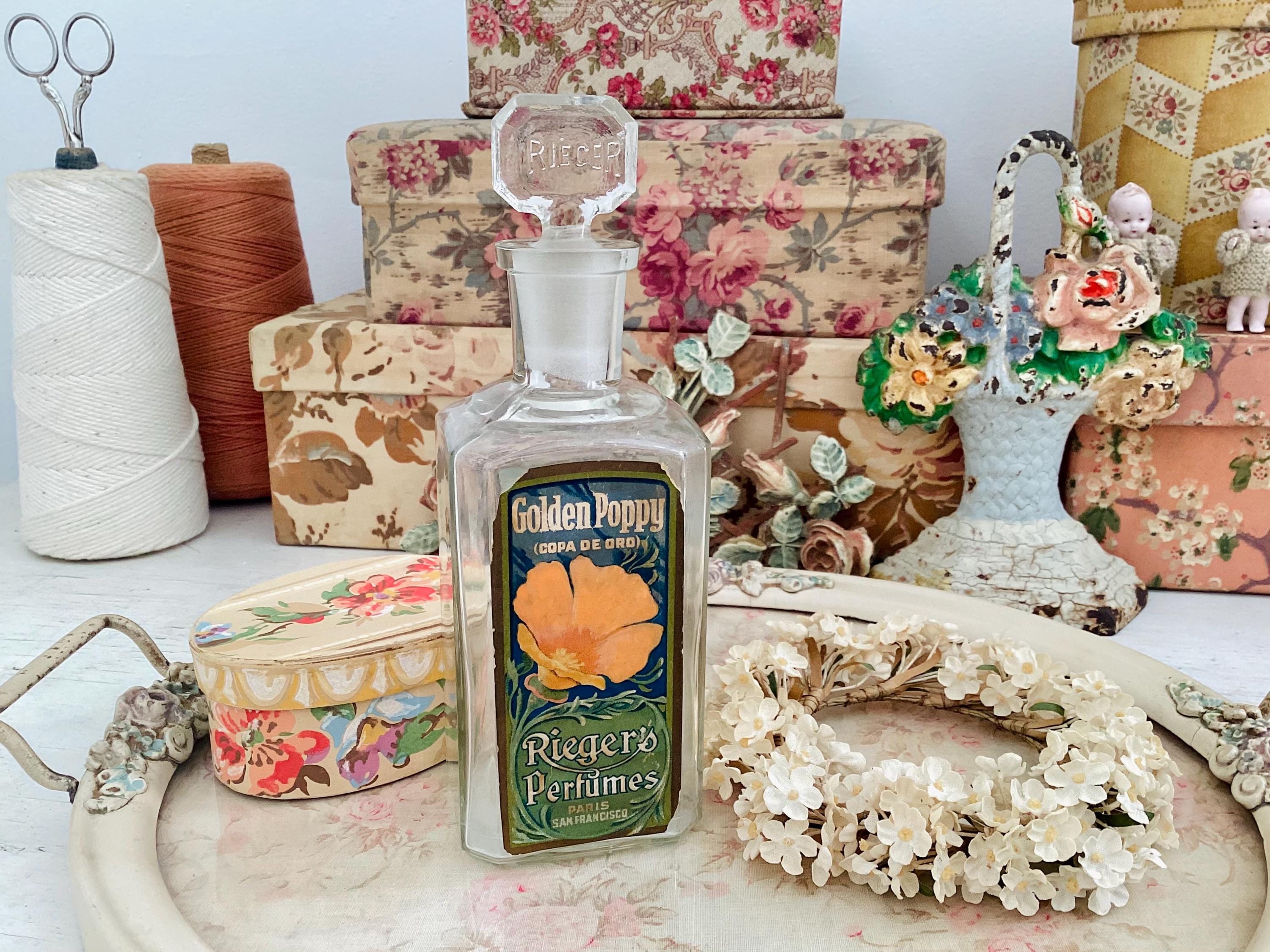 Antique Perfume Bottle, RARE C 1890 Reiger's Golden Poppy - Etsy