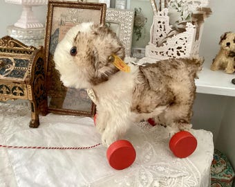 【アンティーク】シュタイフ　犬のぬいぐるみ　Molly Puppy　Steiff Steiff 子犬のMolly アンティーク】シュタイフ 犬のぬいぐるみ Molly