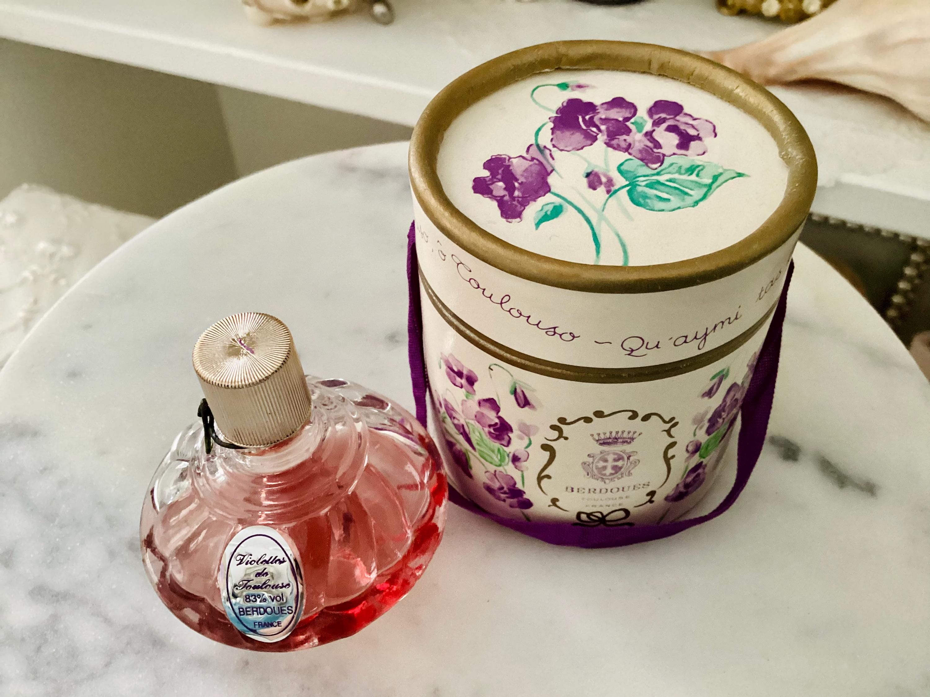 Vintage Violettes De Toulouse Perfume Bottle Berdoues France With