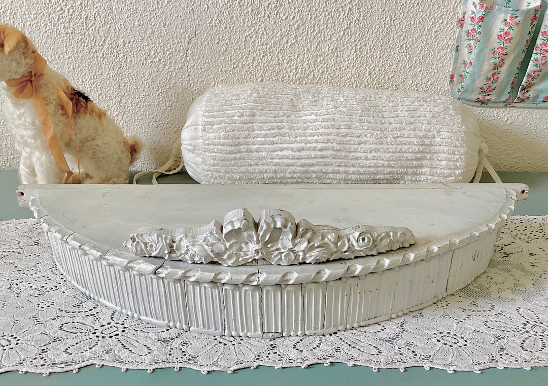 Carved Barbola Wooden Bed Canopy Holder Architectural Salvage With Moldings Etsy