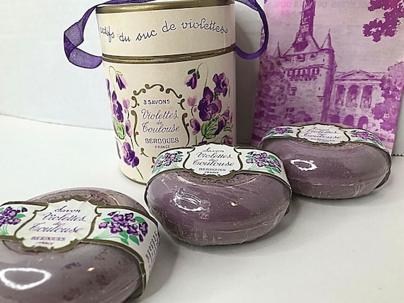 フランス　アンティーク　サボンラベルセットSavon ＊Violettes ＊ Buy Violet French Soap - Violette Savonnette Marseillaise