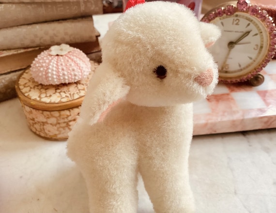 Vintage Mohair Lamb by Dakin Stuffed Animal Ornament Pure Wool Etsy