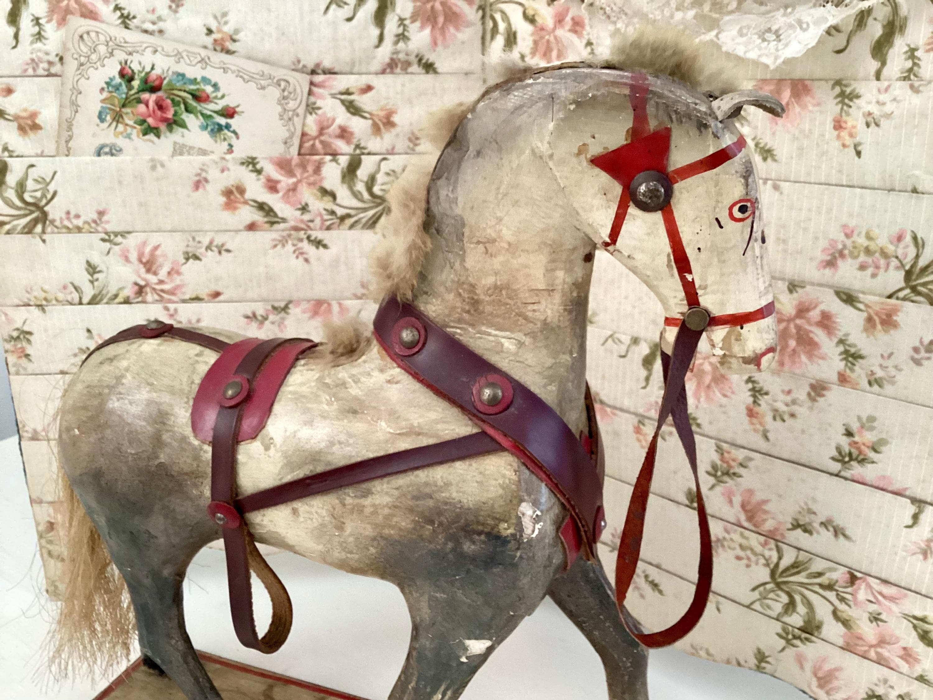 Antique toy pull horse - Etsy 日本