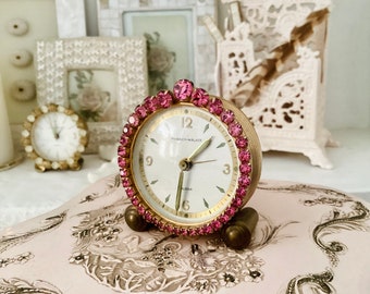 ヴィンテージ Semca 格納式 Ermeto トラベル 目覚まし時計 7石