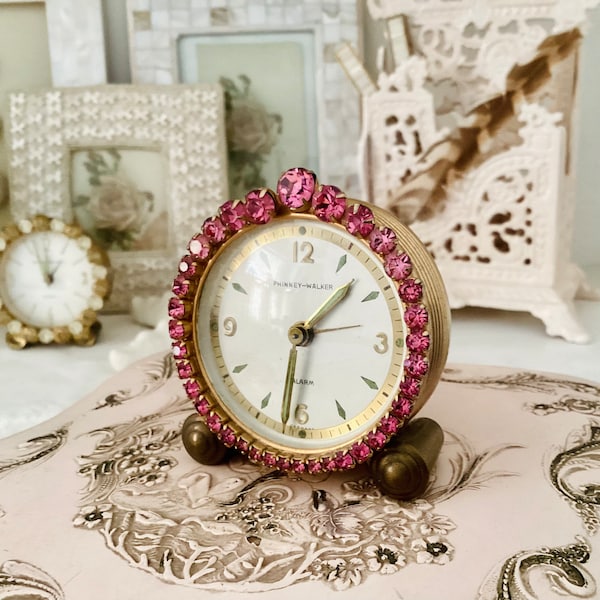 Rhinestone Clock Etsy