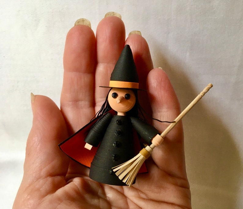 Paper Quilling Witch for Halloween or kitchen Etsy