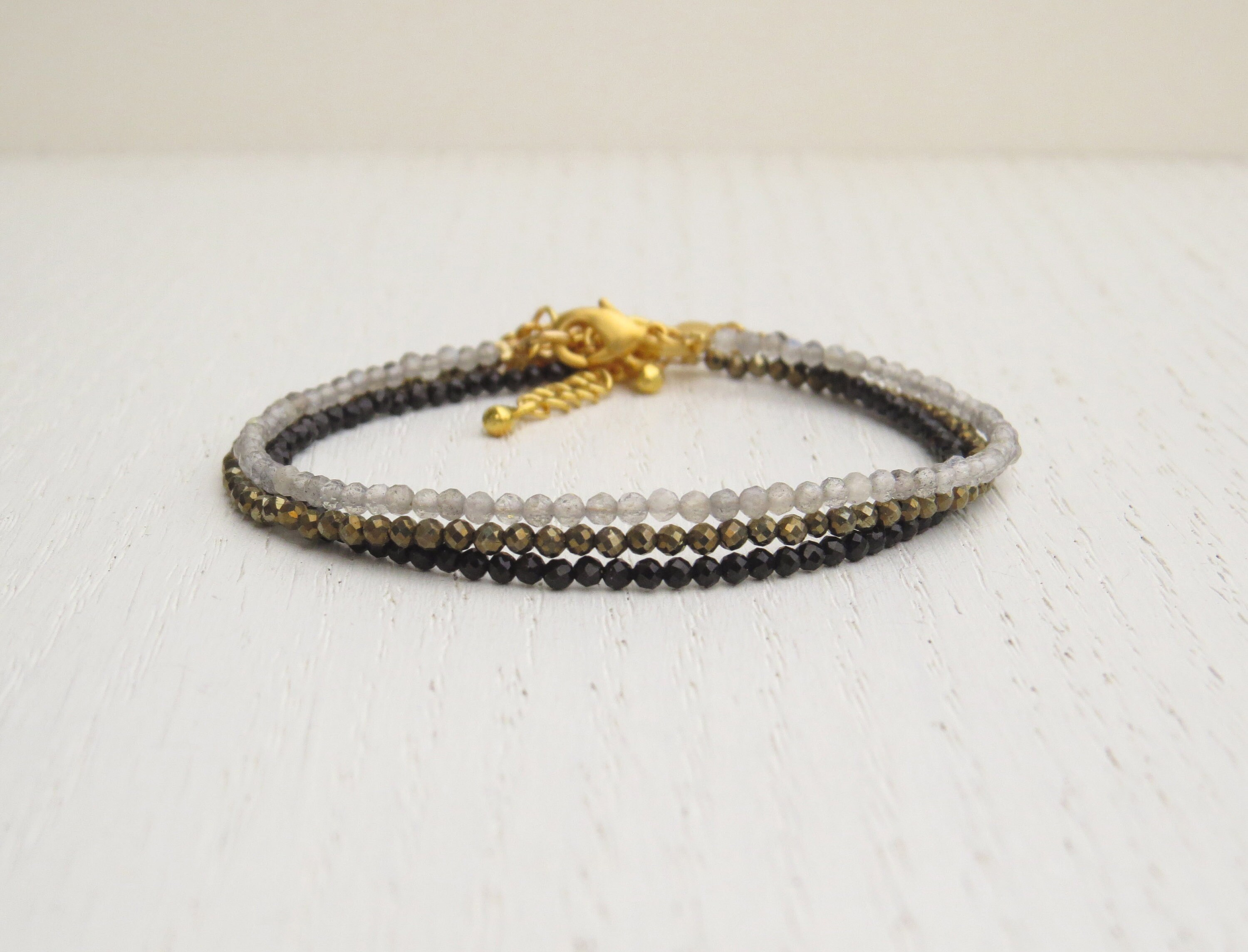 Pyrite Bracelet Adjustable Gold Pyrite Bracelet Iron Pyrite | Etsy