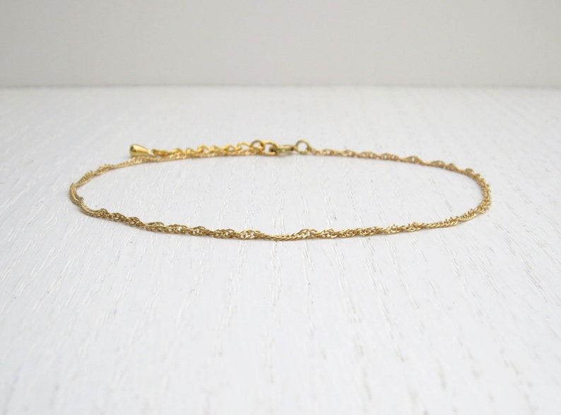 Dainty Gold Anklet Gold Ankle Bracelet Etsy
