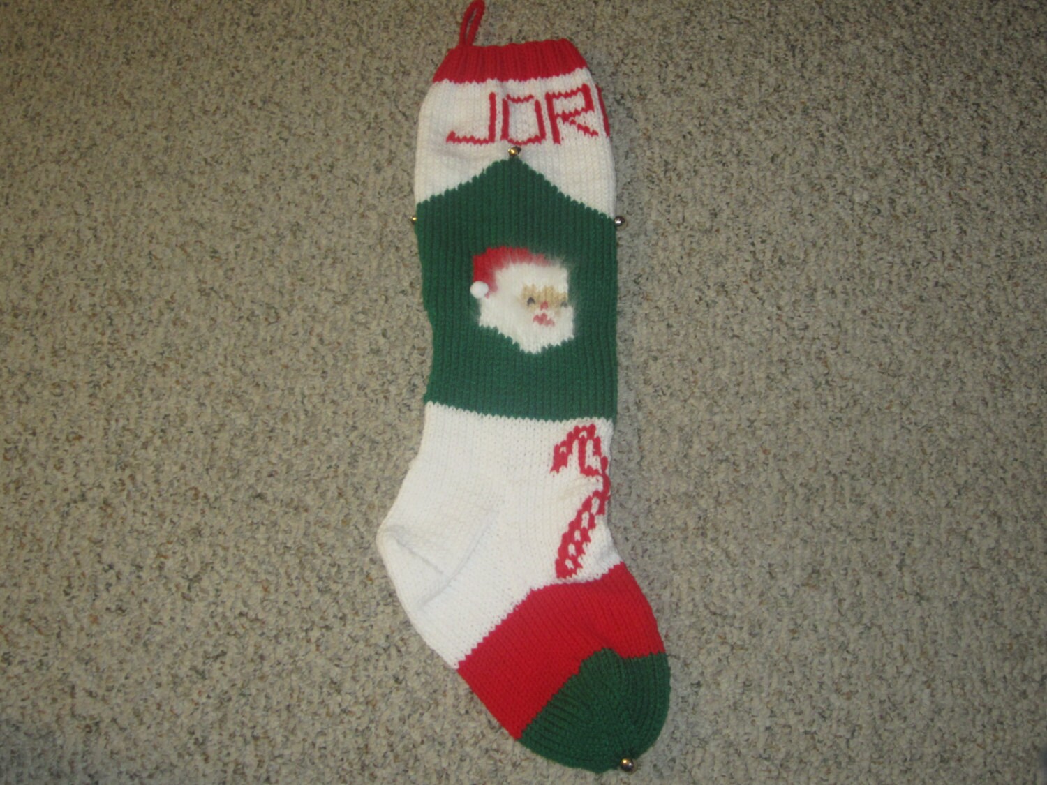 Vintage Personalized Hand Knit Christmas Stocking / Sock for Etsy
