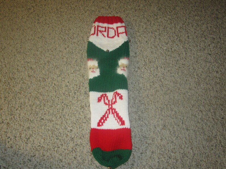 Vintage Personalized Hand Knit Christmas Stocking / Sock for Etsy