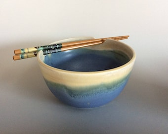 Noodle bowl with chop sticks