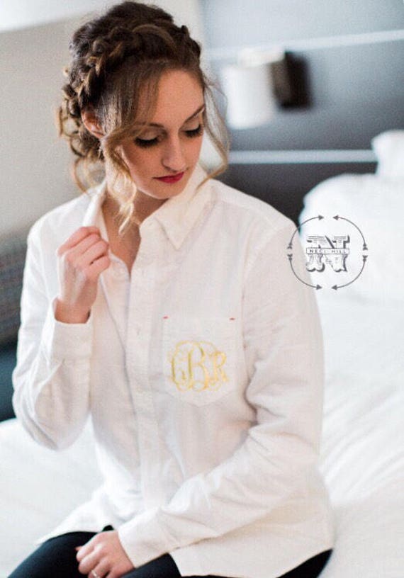 Bride Flannel Shirt White Pink Gray Wine Navy White Flannel Etsy
