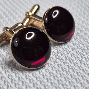 SWANK Cabochon Ruby Cuff links Classy Mid-Century