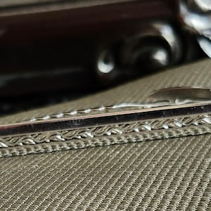 Hickok USA Vintage Tie Bar Ornate Silver