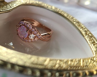 Rose Gold Opal Ring