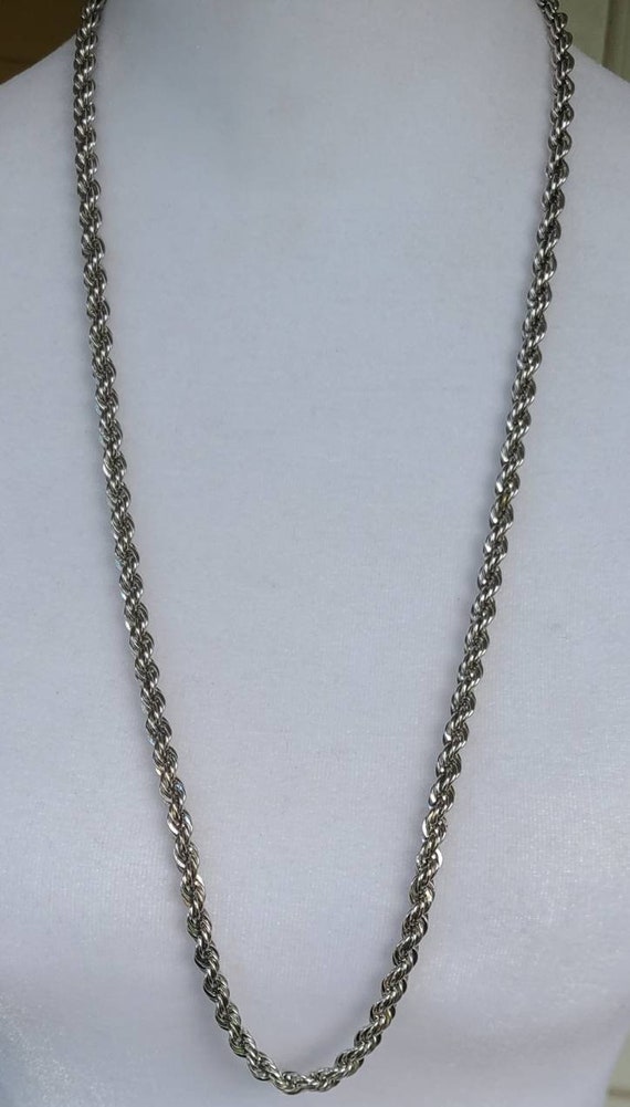 Vintage NAPIER Heavy Chunky Rope Chain - image 2