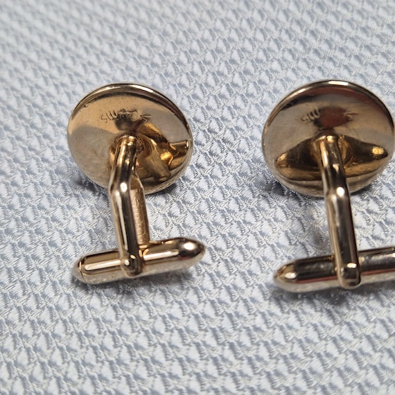 SWANK Cabochon Ruby Cuff links Classy Mid-Century - image 8