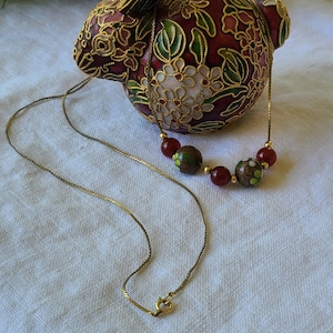 Cloisonne Beads Necklace Vintage