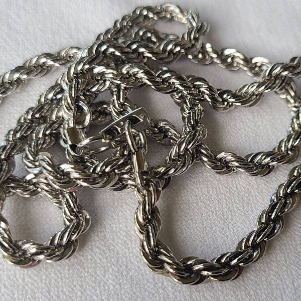 Vintage NAPIER Heavy Chunky Rope Chain