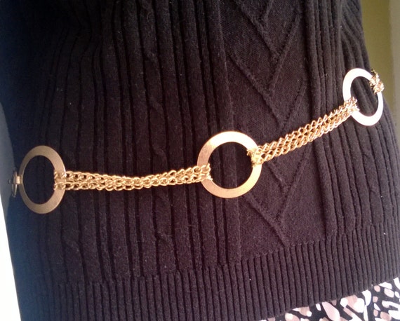 Vintage Elizabeth II Dei Gratia Regina F:D Half Penny Belt VTG. REGINA F D ELIZABETH IIDEI GRATIA HALF PENNY GOLD COIN  main image 3