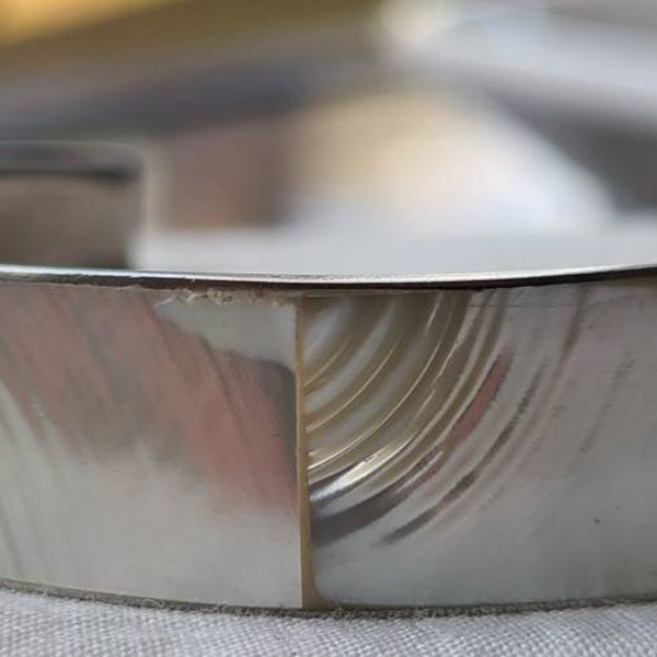 Beautiful Mother of Pearl Cuff Bracelet Silver
