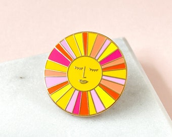 Sunshine Enamel Pin - Sun Enamel Pin - Sun Pin - Sunshine Badge - Sun Gift - Ray of Sunshine