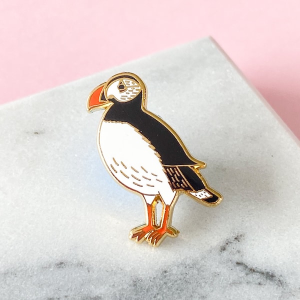 Puffin Enamel Pin - Puffin Lapel Pin - Coastal Bird Pin - Hard Enamel Pin - Bird Brooch - Nature Pin - Bird Lover Gift - Puffin Lover Gift