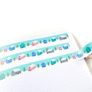 Holiday Village Washi Tape - Christmas Village Washi Tape - Winter Village Washi Tape - Xmas Tape -  Paper Tape