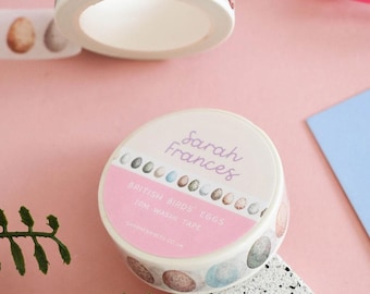 British Birds' Eggs Washi Tape - Colourful Eggs Washi Tape - Bullet Journal Tape - Eco Friendly Tape - Bird Egg Washi Tape - British Nature