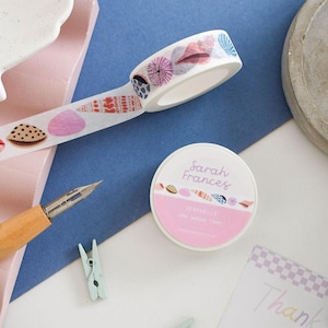 Seashells Washi Tape - Colourful Seashells Washi Tape - Bullet Journal Tape - Eco Friendly Tape - Beach Shells Washi Tape - Coastal Tape