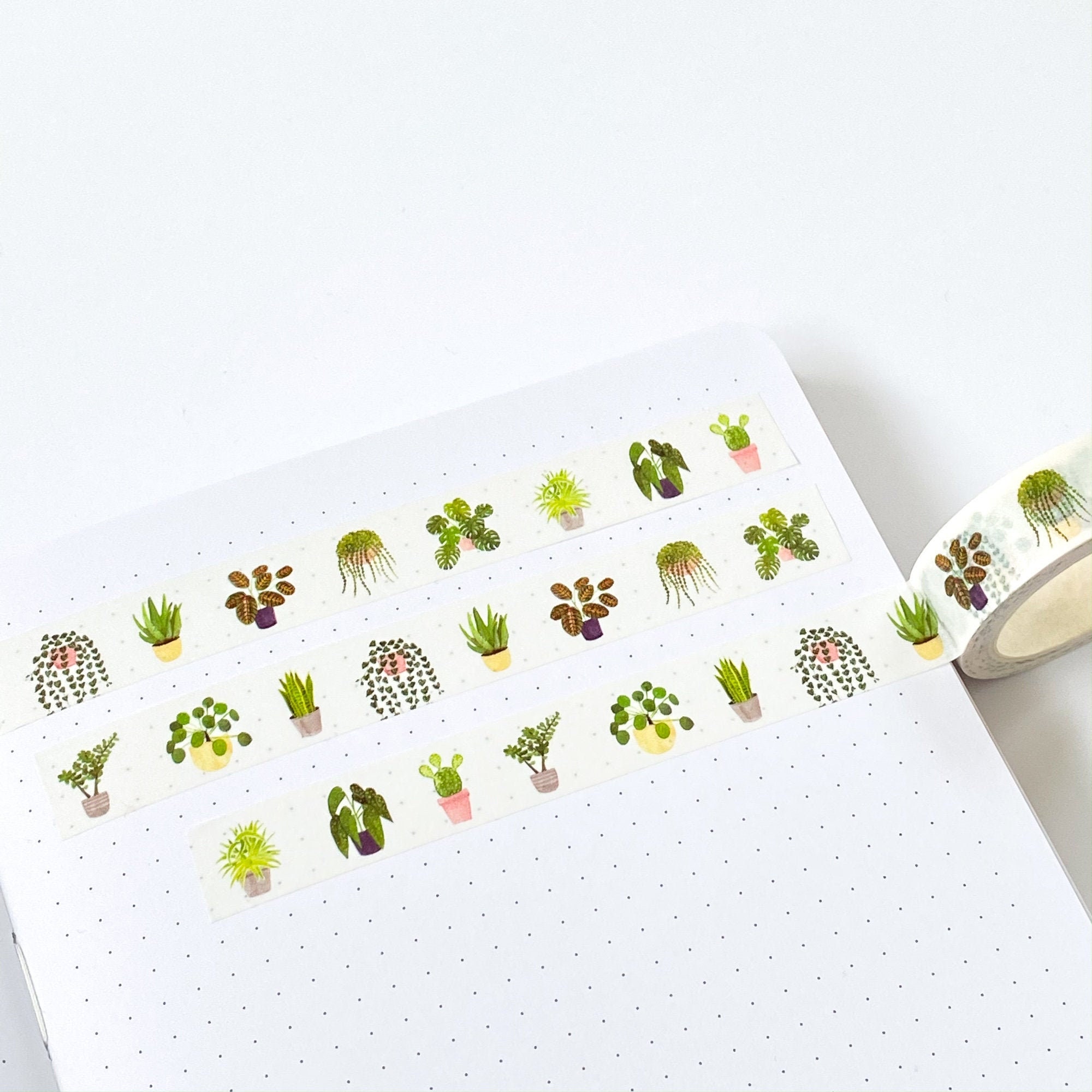Indoor Plants Washi Tape - House Plants Washi Tape - Monstera Washi T…