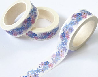 Forget Me Not Washi Tape - Blue Floral Washi Tape - Forget-Me-Not Washi Tape - Bullet Journal Tape - Eco Friendly Tape