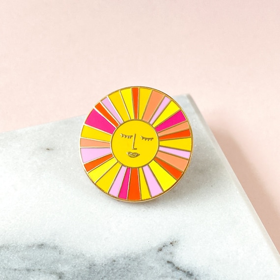 Sunshine Enamel Pin - Sun Enamel Pin - Sun Pin - Sunshine Badge - Sun Gift - Ray of Sunshine