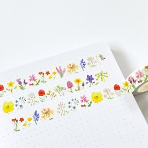 British Wildflowers Washi Tape image 1