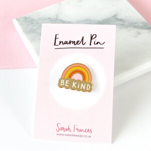 Be Kind Enamel Pin Mental Health Awareness Pin Rainbow Enamel Pin Be Kind Pin Rainbow Lapel Pin Be Kind Badge image 3