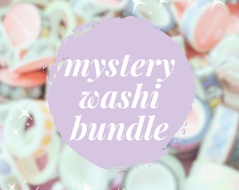 Mystery Washi Tape Bundle - Mystery Washi Tape - Surprise Washi Tape - Washi Tape Sale - Bullet Journal Tape - Packaging Tape