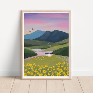 Snowdon, North Wales (Yr Wyddfa) Art Print - Snowdonia Art Print - Snowdon Print - North Wales Poster - Wales Travel Print