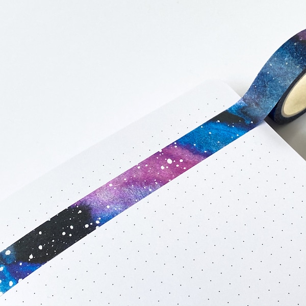 Galaxy Washi Tape - Night Sky Washi Tape - Watercolour Galaxy Washi Tape - Bullet Journal Tape - Eco Friendly Tape