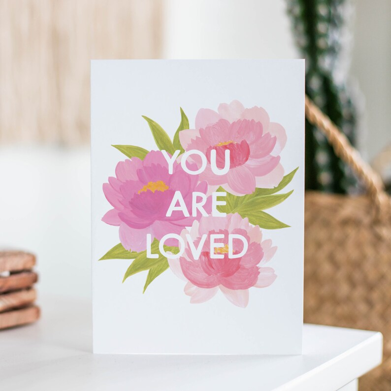 You Are Loved Greetings Card Valentine's Day Card Just Because Card Love Card Love Greetings Card Couple Card image 2