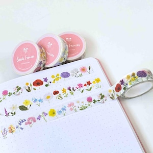British Wildflowers Washi Tape - Wildflower Washi Tape - Flower Washi Tape - Floral Washi Tape - British Wildflowers Tape - Papiertape