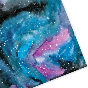 Watercolour Galaxy Wrapping Paper - Galaxy Gift Wrap - Night Sky Paper - Celestial Gift Wrap - Recyclable Wrapping Paper